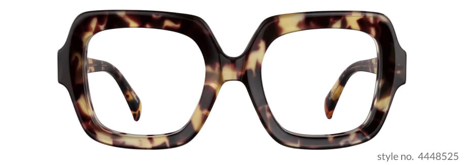 Tortoise shell square glasses, style no. 4448525.